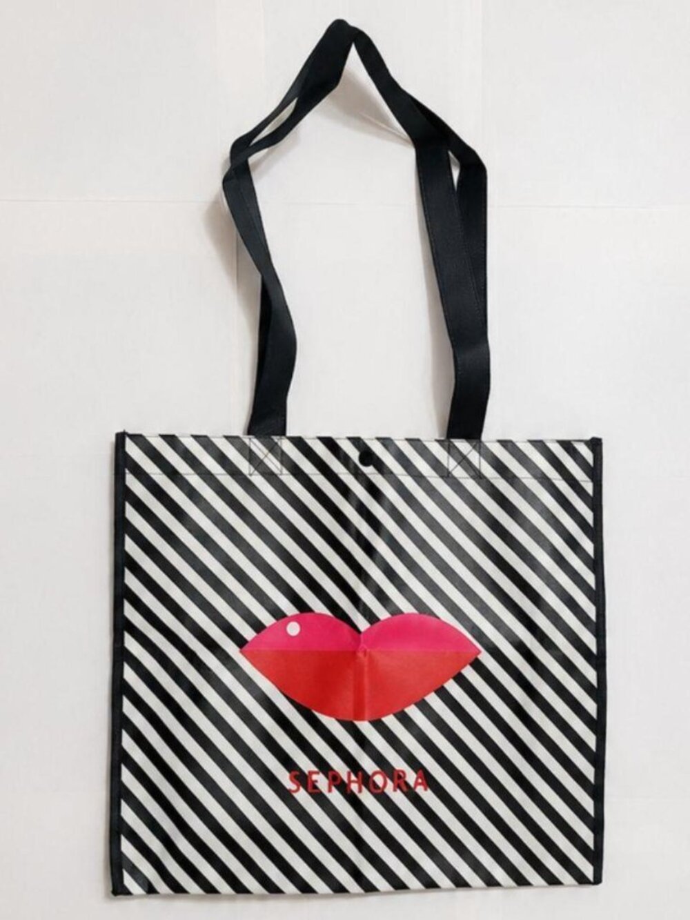 Sephora Black & White Striped Tote Bag